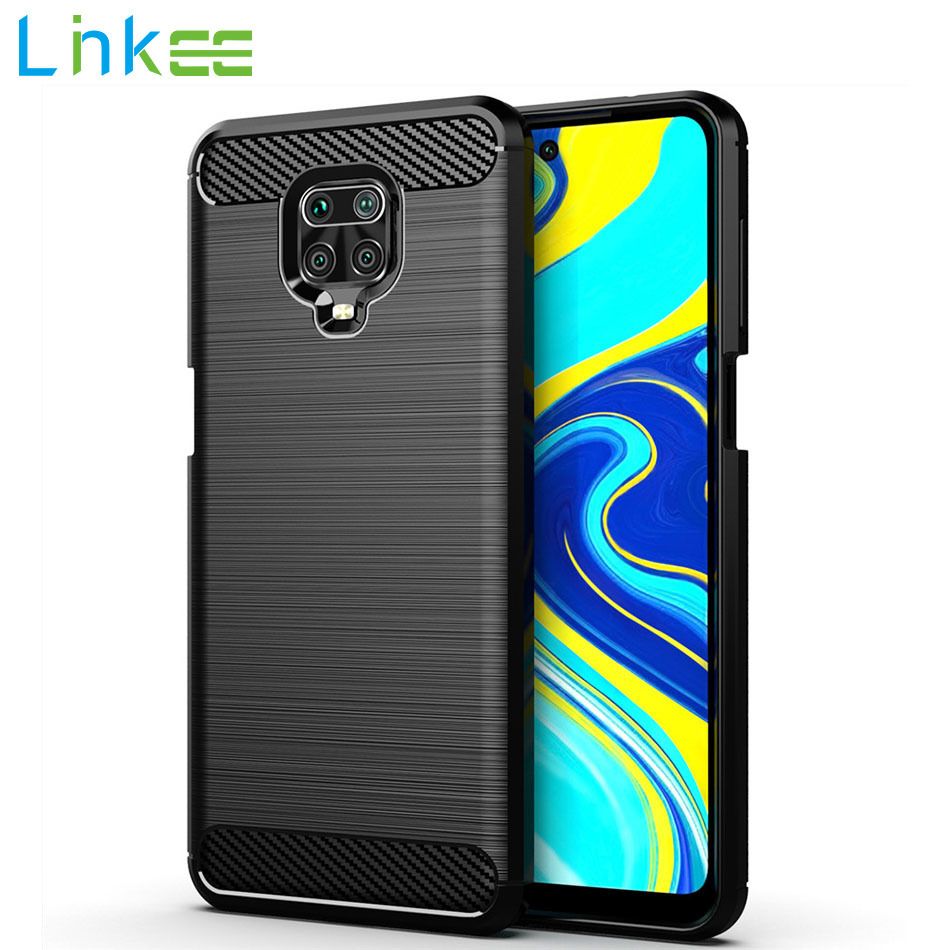 For Xiaomi Redmi Note 10 9s 9 Pro Max 9A 9C Phone Case, Silicone Protection Shock Absorption Cover and Carbon Fiber Design Casing