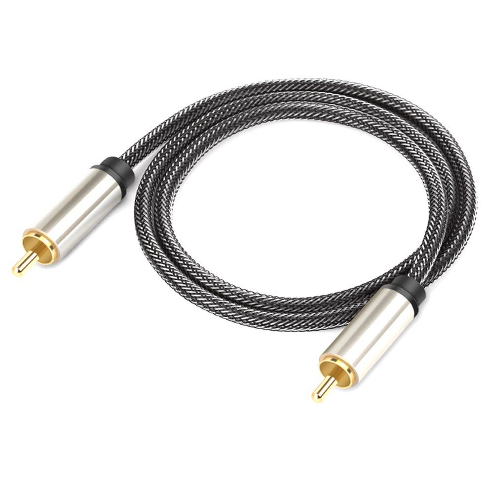 Coaxial Coax Audio Cable Digital RCA To RCA Male TV Subwoofer Cord Gold Plated