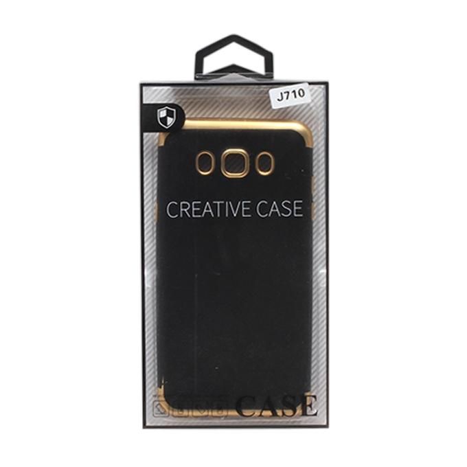 Back Cases for Samsung J710 - Black And Golden