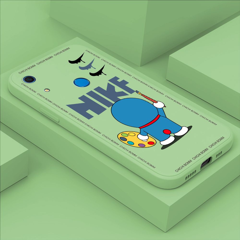 Hontinga for Huawei Y6S Case Fashion Cat Phone Case Phone Case Soft Square Edge Silicone Cases Full Lens Cover Shockproof Protection Cover