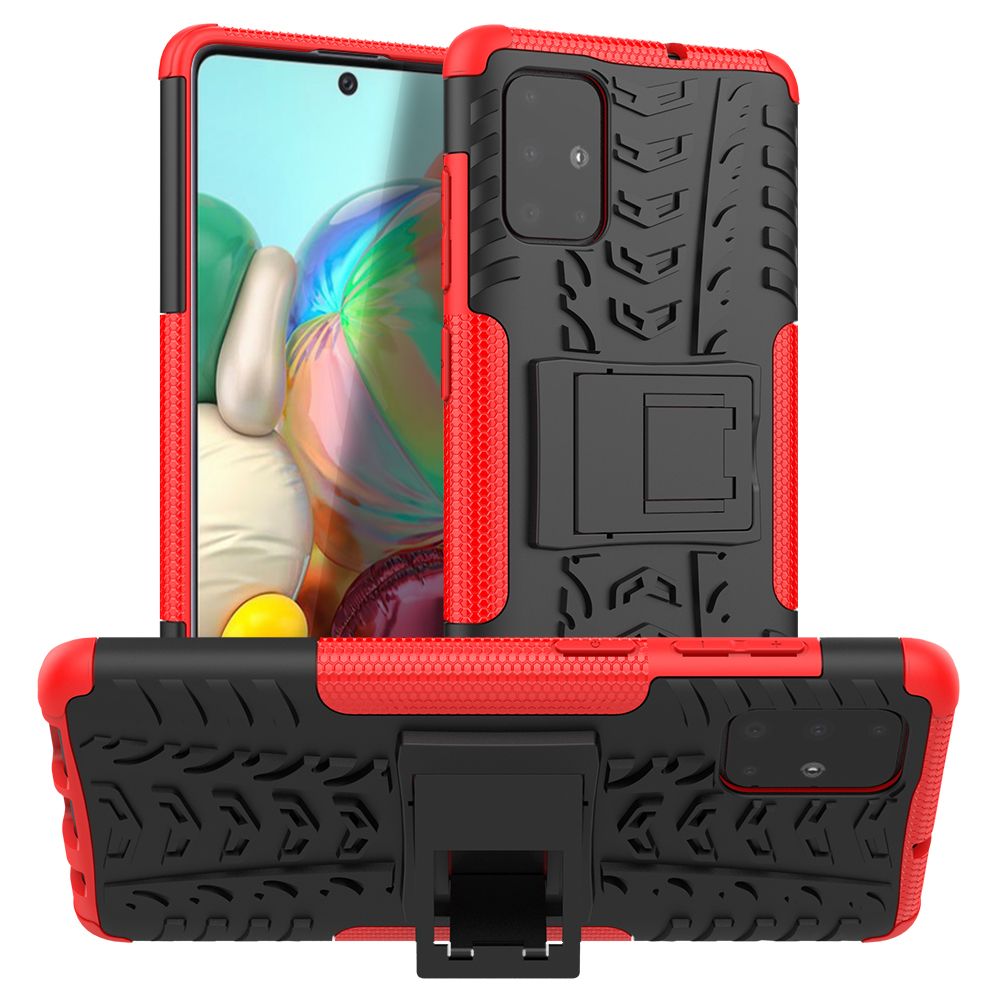 Heavy Duty Armor Tough Hybrid Shockproof Dual Layer Kickstand Protective Case Cover For Samsung Galaxy A71