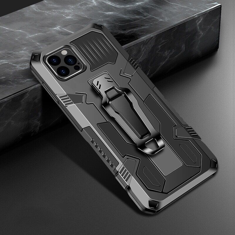 For iPhone 13 Pro Max New Mechanical Armor Series Fully Upgraded Protective Cover Compatible with Magnetic Car