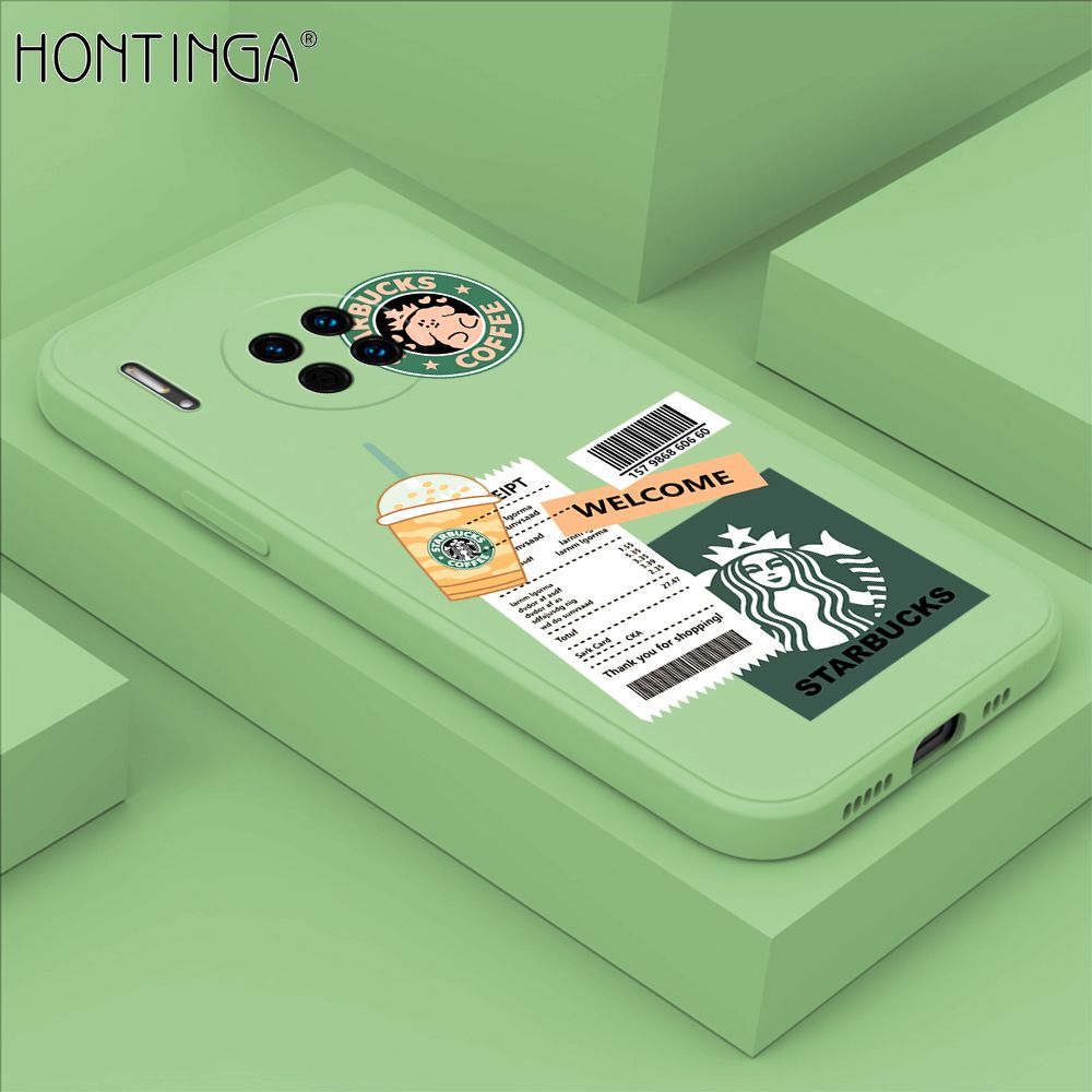 Hontinga for Huawei Mate 30 Case Cartoon Popularity Phone Case Soft Square Edge Silicone Cases Full Lens Cover Shockproof Protection Cover