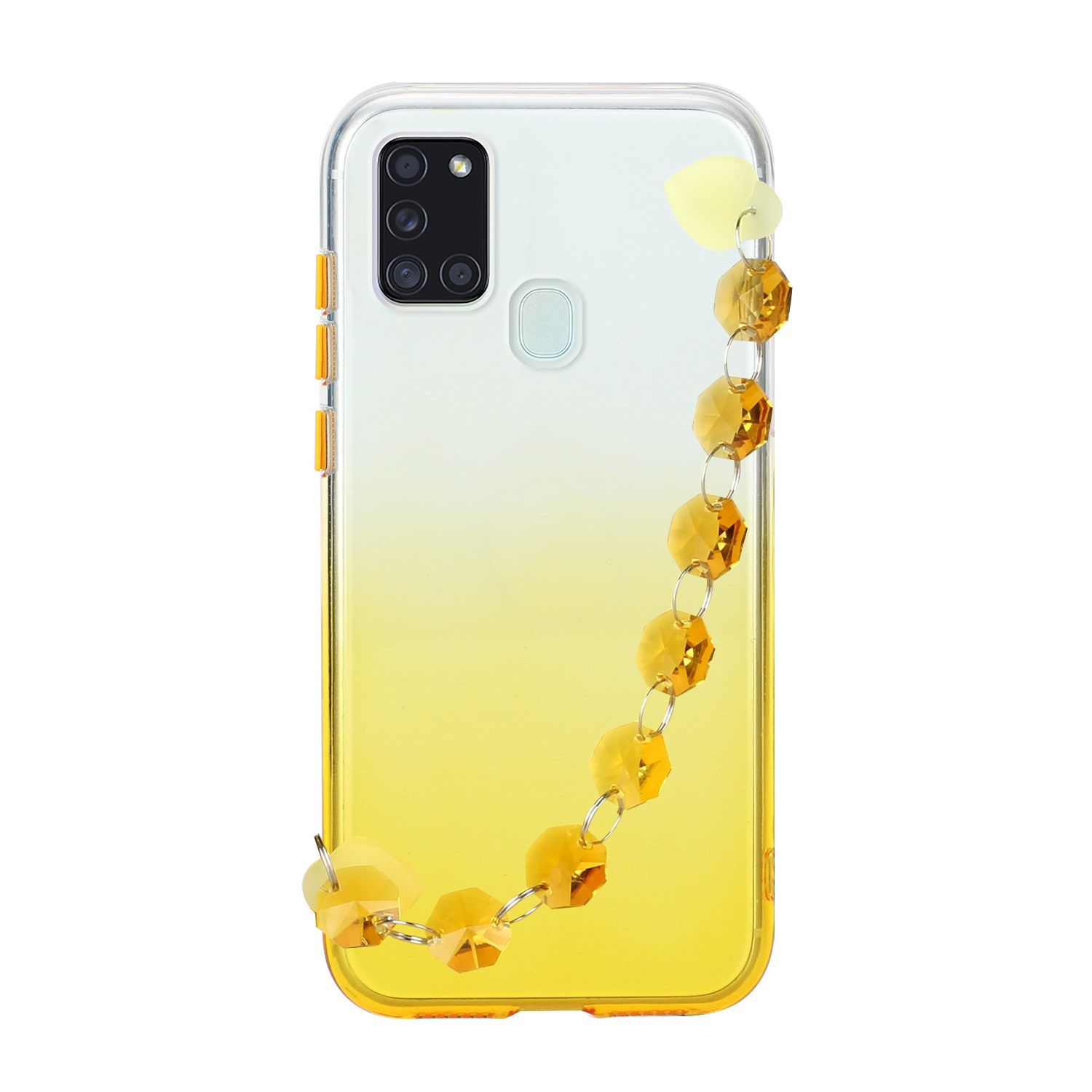 For A11 European version/A21S/1/1/1/1 Mobile phone shell Crystal Bracelet PU Soft Shell with adient Color Style