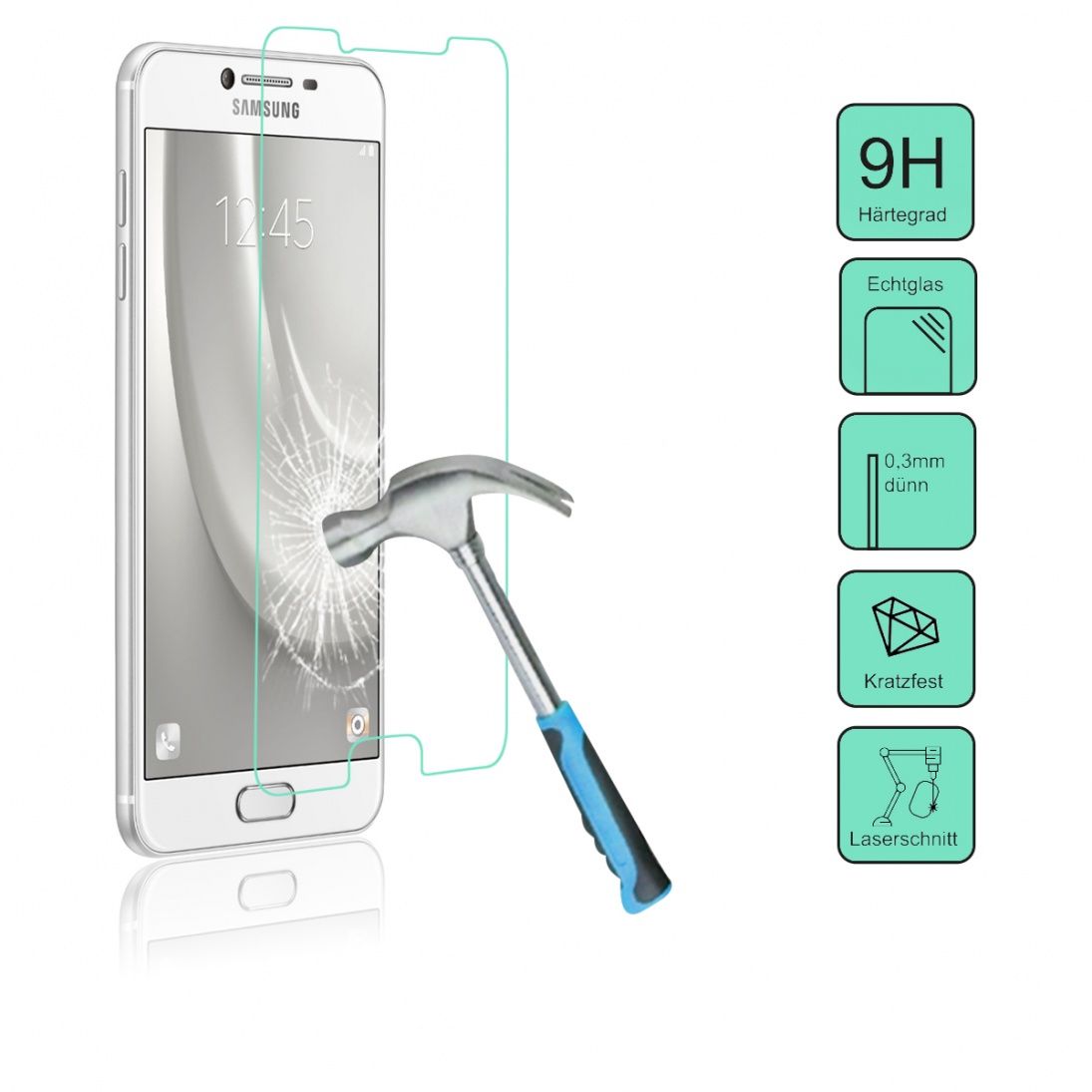 For Samsung Galaxy C5 3mm screen protector 3mm screen protector Ultra-thin Tempered Glass 3mm Screen Protector glass film Guard