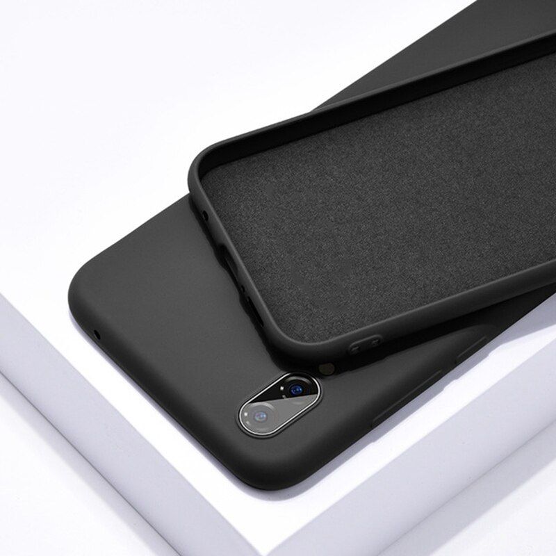 New  Silicone Case for HUAWEI P Smart 2019 Plus 2018 Psmart + 2019 Luxury Matte Soft TPU Cover with Microfiber