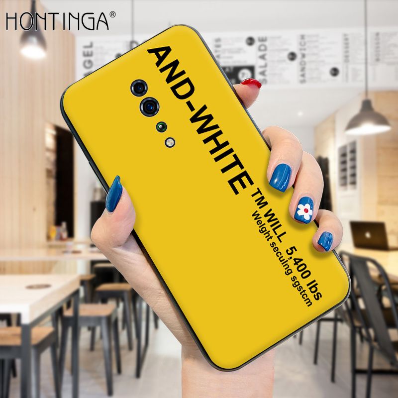 Hontinga for OPPO Reno Z Case Simple Generous Clean Color Girls Boys Cases Shockproof Soft Silicone TPU Phone Cover