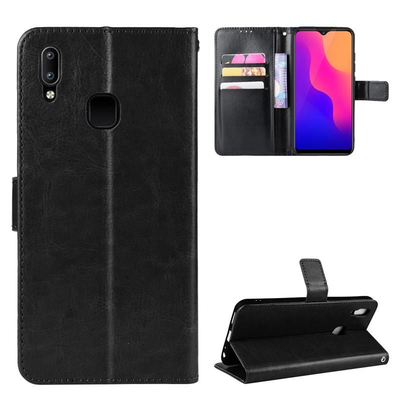 For Vivo Y95 Vintage Leather Magnetic Buckle Flip Cover Case