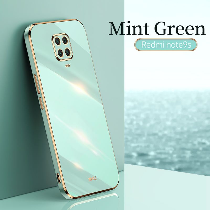 Lereach for Xiaomi Redmi Note 9s / 9 Pro Case Plating Ultra-thin Silicone Soft Phone Cover Frame Bright Color Edge