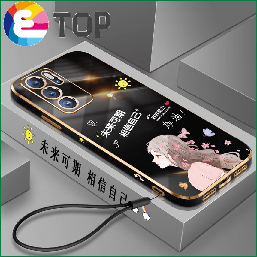 Suitable for opporeno6 mobile phone shell new reno5 mobile phone set rn4 cartoon cute silicone soft shell 3