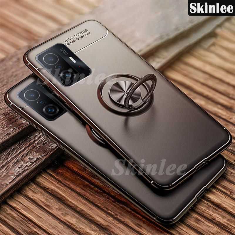 Phone Cases Xiaomi 11T / Xiaomi 11T Pro Magnetic Finger Ring Holder 360 Degree Rotation Car Holder for Mi 11T / Mi 11T Pro Back Cover
