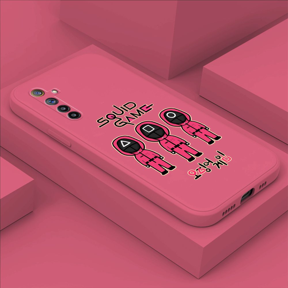 ZeroQiQi for OPPO R17 Case Trend Cartoon Korean Squid Phone Cover Liquid Silicone Case Phone Protective Case