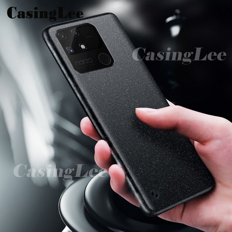 CasingLee For Realme Narzo 50A case Matte Silicone Soft Phone cover for Realme Narzo 50A Super Scrub Non-slip Phone case For girls and Boys