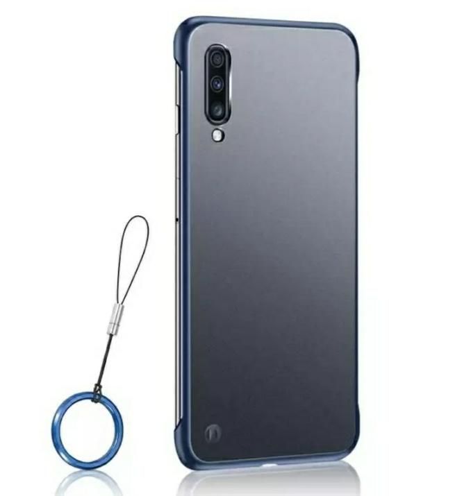 ধাতব রিং সহ samsung a30s funda লাক্সারি ক্যাপা বাম্পার কেসের জন্য ফ্রেমলেস কেস (উপহার)