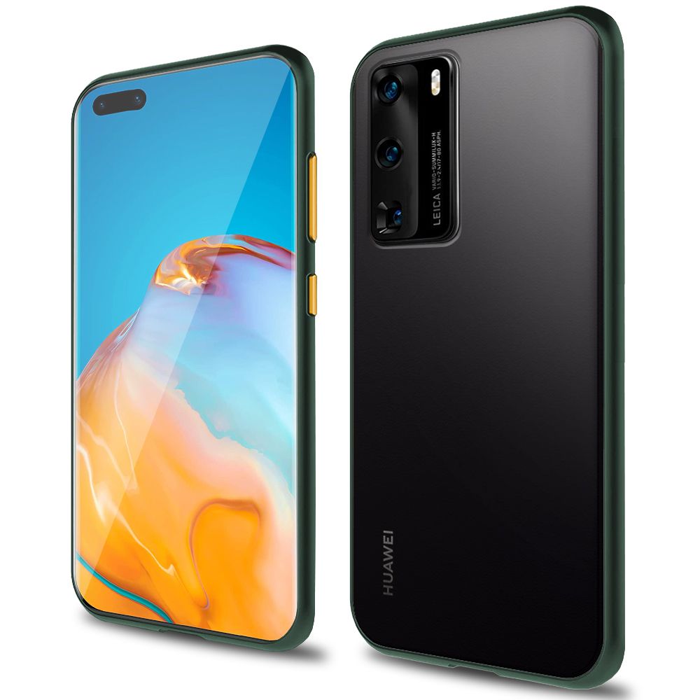 Casing for Huawei P40 Translucent Matte Hard PC Back Flexible Shockproof TPU Bumper Case Cover