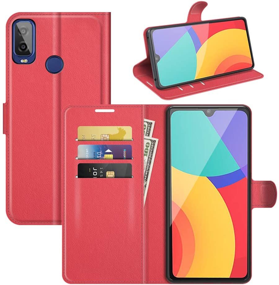 for Alcatel 1L (2021) Case, PU Leather with Card Holder Phone Case Wallet Flip Kickstand [Card Slots] [Magnetic Closure] for Alcatel 1L (2021) Phone case