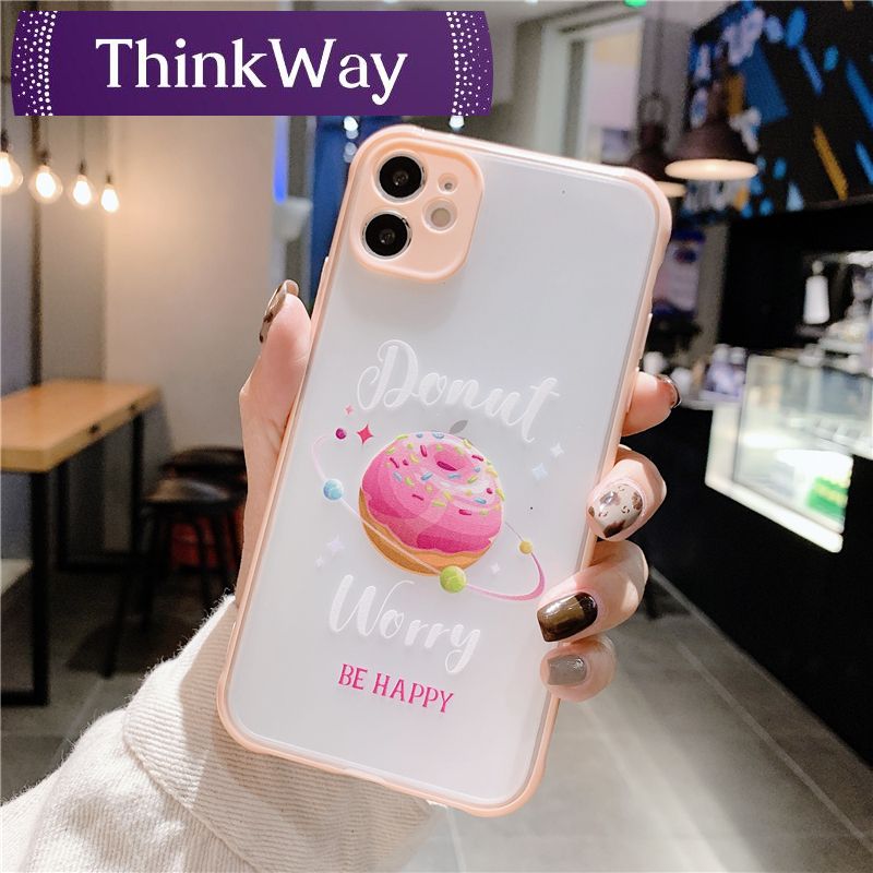 Candy Colors Frame Matte Hard Protective Case Realme C12 C15 C21 C11  5 5S 5i 6i 6 6S C20 C20A C17 7i C1 C2 C3 C3i Narzo 20 10 10A 20A 30A
