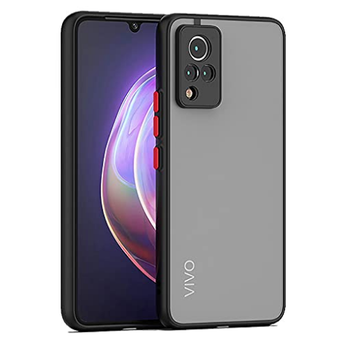 For Vivo V21 Matte Translucent Hard Camera Protection with Button Bumper Shockproof Frosted Back Matte Back Cases/Cover