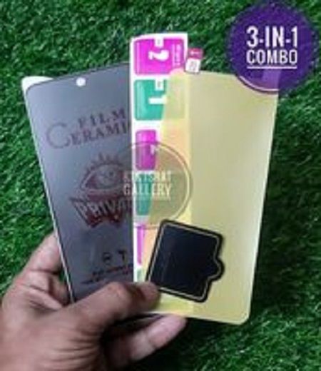 For Samsung Galaxy M21 (3-IN-1) Combo Pack (Full Screen Protector Ceramic Matte +Camera Lens Protector +Back Poly) (Not Glass)