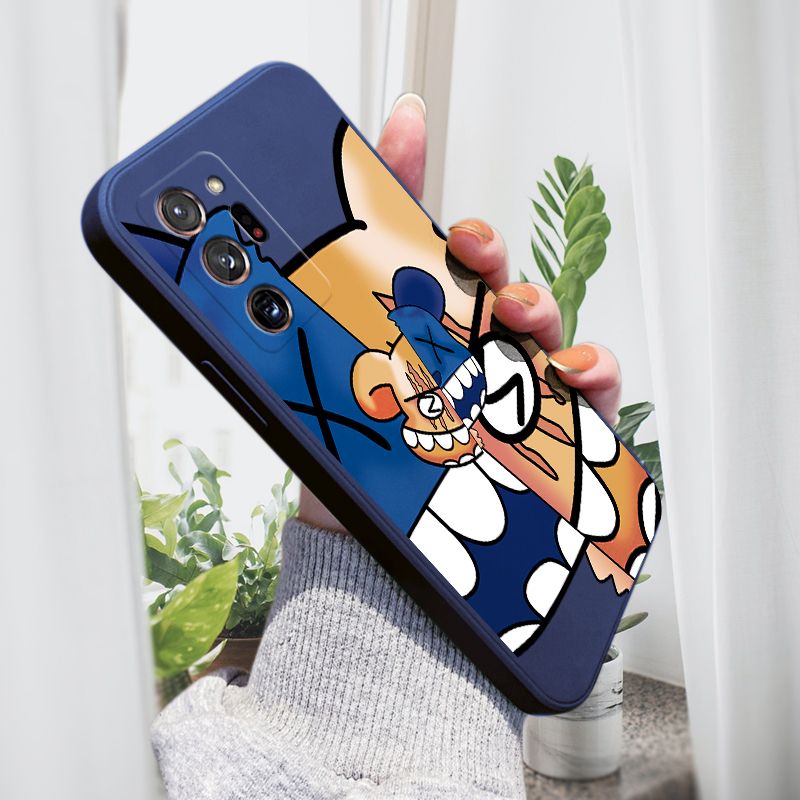 AMORVOR for Samsung Galaxy Note 20 Ultra Back Cover Fashion Popular Side design Soft Case Liquid Silicone Phone Cases