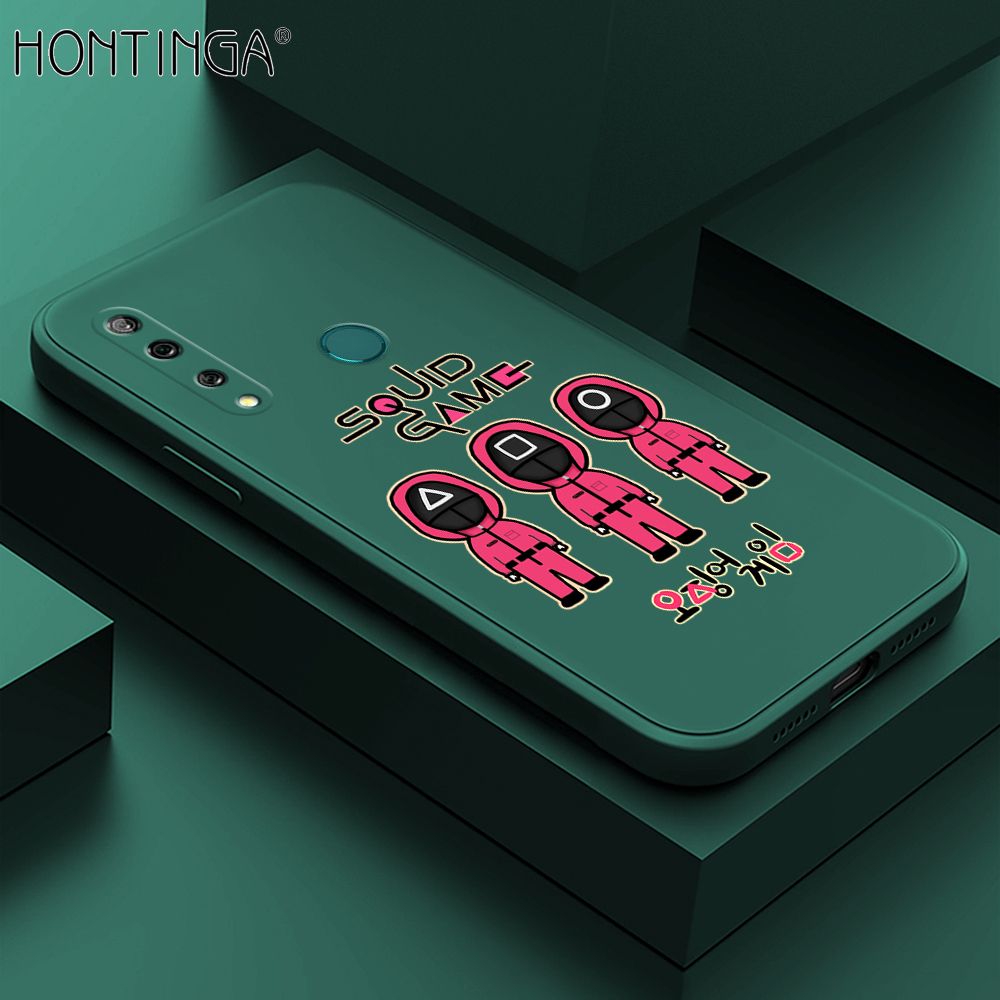 Hontinga for Huawei Y9 Prime 2019 Case Trend Cartoon Korean Squid Phone Cover Liquid Silicone Case Phone Protective Case