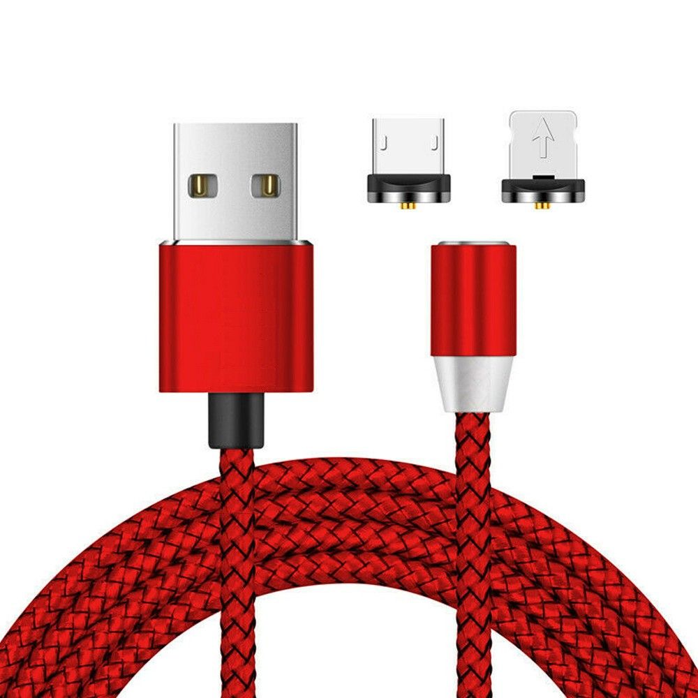 2m Lightning / Micro USB 2-in-1 Magnetic Absorption Charging Cable for Mobile Phone