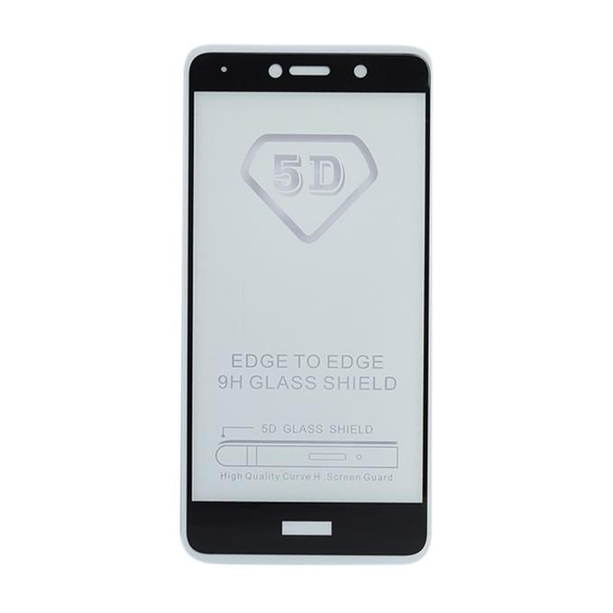 5D 9H Tempered Glass Screen Protector For Huawei Y7 Prime - Black
