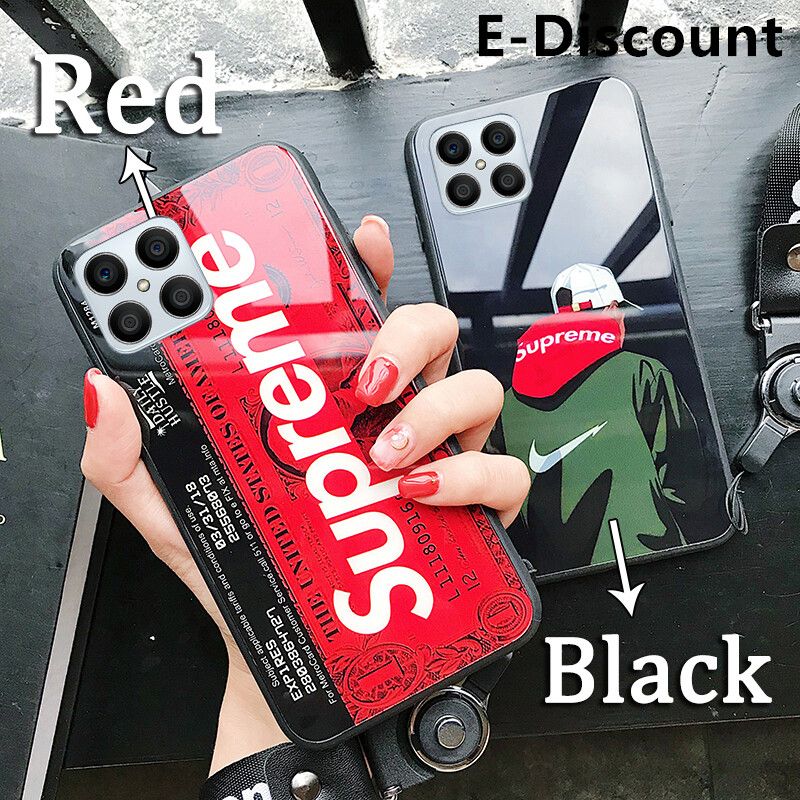 Phone Case Honor X8 Back Cover Tempered Glass Protector Mirror Cases SUP Supreme Design Honor X8