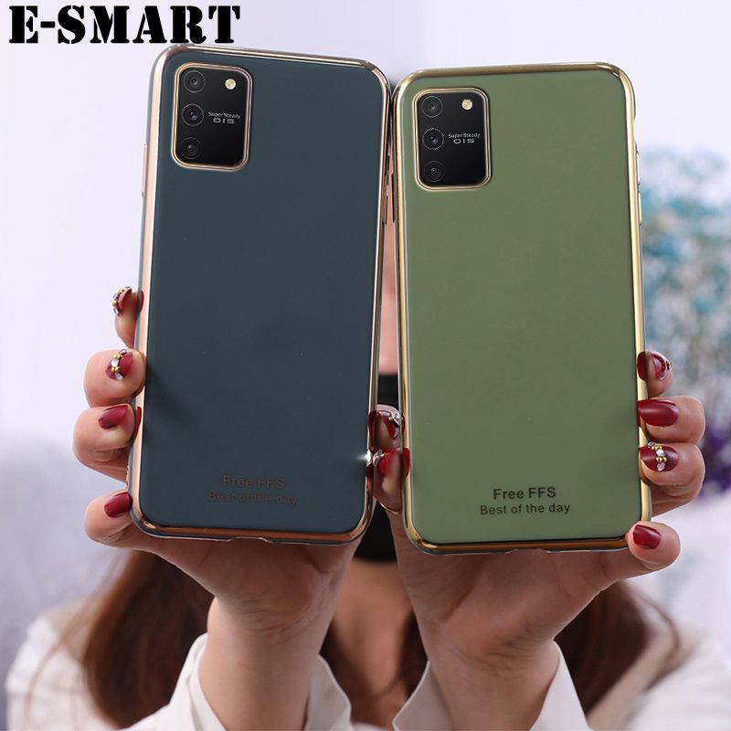 Phone Case Samsung Galaxy S10 Lite Back Cover Silicone Soft Cases Electroplated Avocado Green Glitter Full Protector Phone Cases Galaxy S10 Lite Case