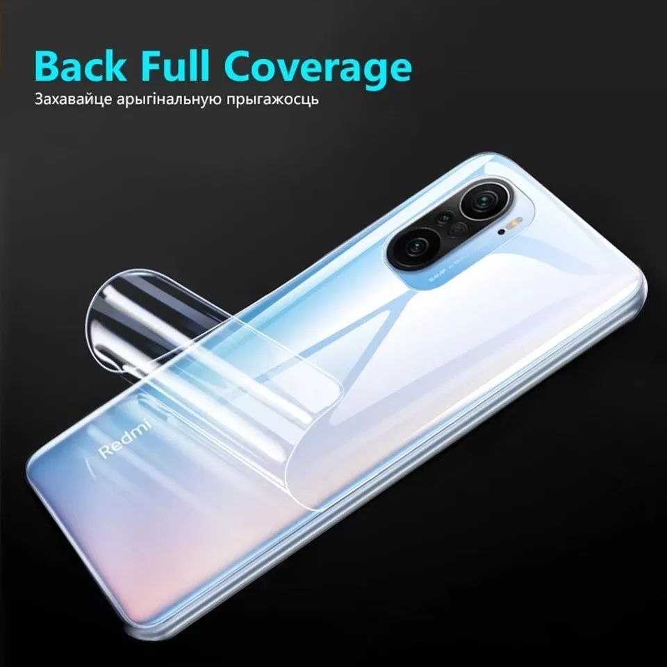 For Xiaomi Poco F3 / X3 Pro / X3 / M3 / Redmi Note 10  / Note 10 Pro Max / Note 9 Pro Max / Note 8 Pro / Note 7 Pro / Redmi 9 / 8A / 8A Dual Hydrogel Back Poly - Transparent