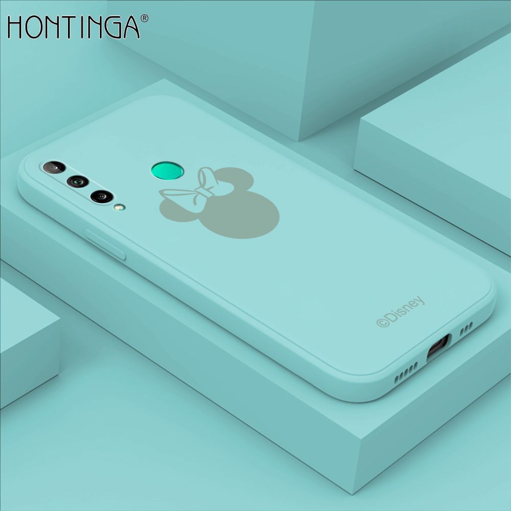 Hontinga for Huawei Y7P / P40 Lite E Case Cartoon Mouse Phone Case Soft Square Edge Silicone Cases Full Lens Cover Shockproof Protection Cover