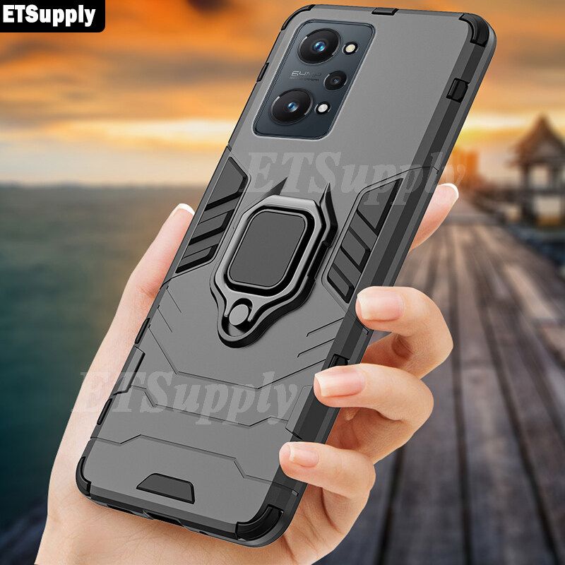 ETSupply Luxury Armor Ring Case for Realme GT NEO2 Cases Magnetic Anti-Fall Soft Shockproof Full Back Cover  for Realme GT NEO 2 Cover