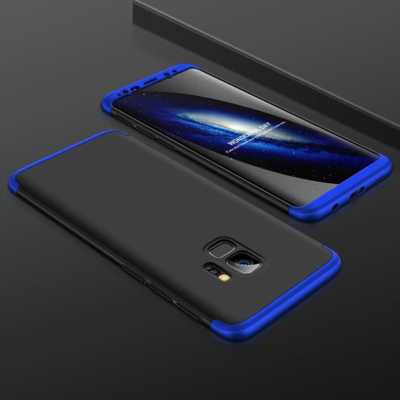 Samsung S6 Edge 360 Degree Back Cover - Blue and Black