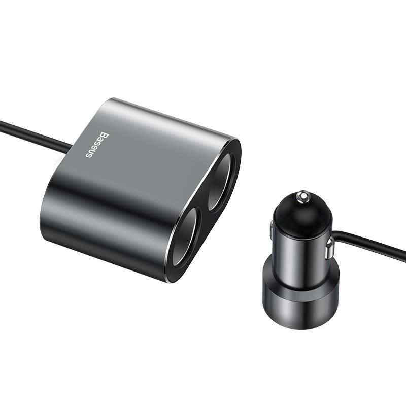 Baseus Car 12V-24V Dual USB Car Charger Socket 100W Car Auto Splitter Power Adpater For Car USB HUB
