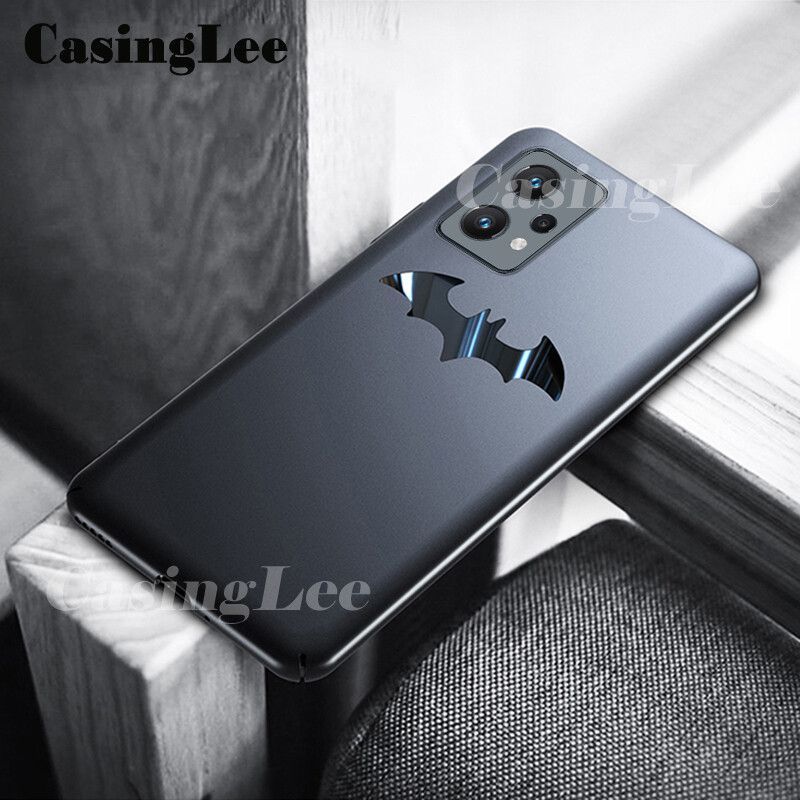 CasingLee For Realme 9 case Smooth Metal Bat Man Marvel DC design protector Back cover For Realme9 Phone cases coverFor girls and Boys