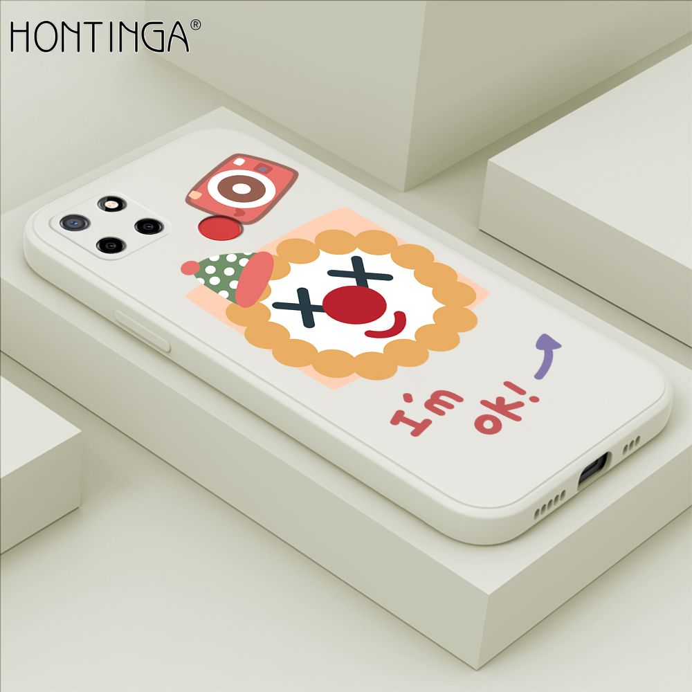 Hontinga for Realme C12 / C25 / C25S / Narzo 20 / Narzo 30A Case New Cartoon Joker Phone Case Phone Case Soft Square Edge Silicone Cases Full Lens Cover Shockproof Protection Cover
