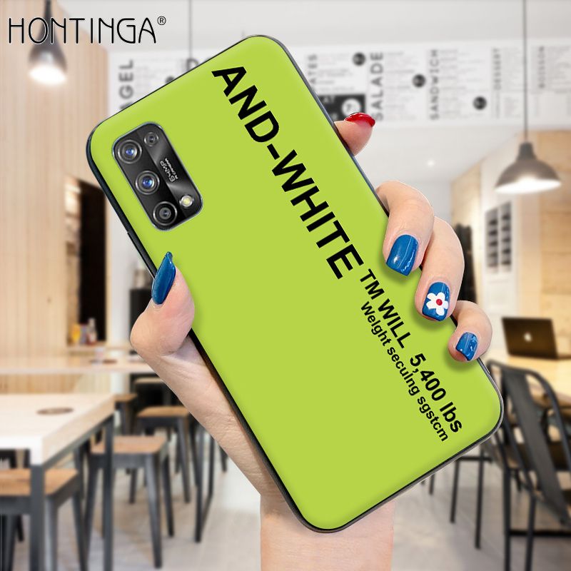 Hontinga for Realme 7 Pro Case Simple Generous Clean Color Girls Boys Cases Shockproof Soft Silicone TPU Phone Cover