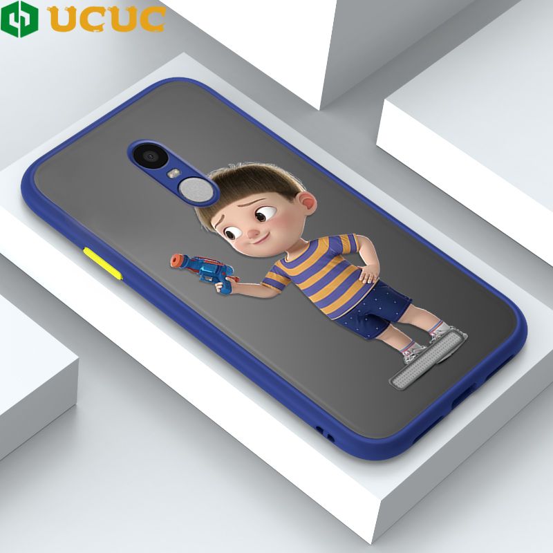 UCUC for Redmi Note3 Note3 Pro Back Cover Naughty Little boy Frosted Transparent Hard Phone Case Thin Shockproof Full Cover Camera Protect Case