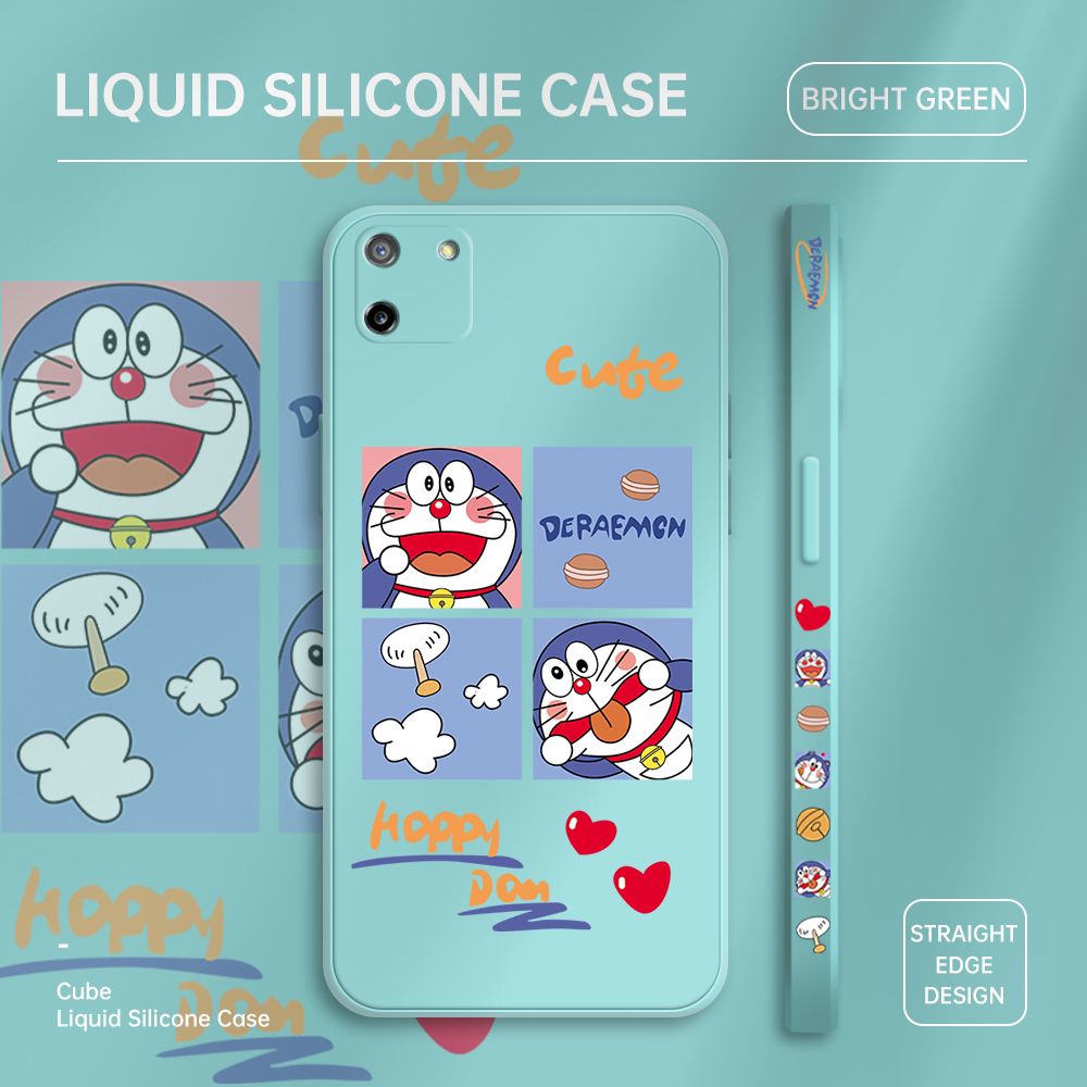 ZeroQiQi for Realme C11 Case Cartoon Cat Phone Cover Soft Full Lens Protection Case Ultra Thin Soft Liquid Silicone Phone Case