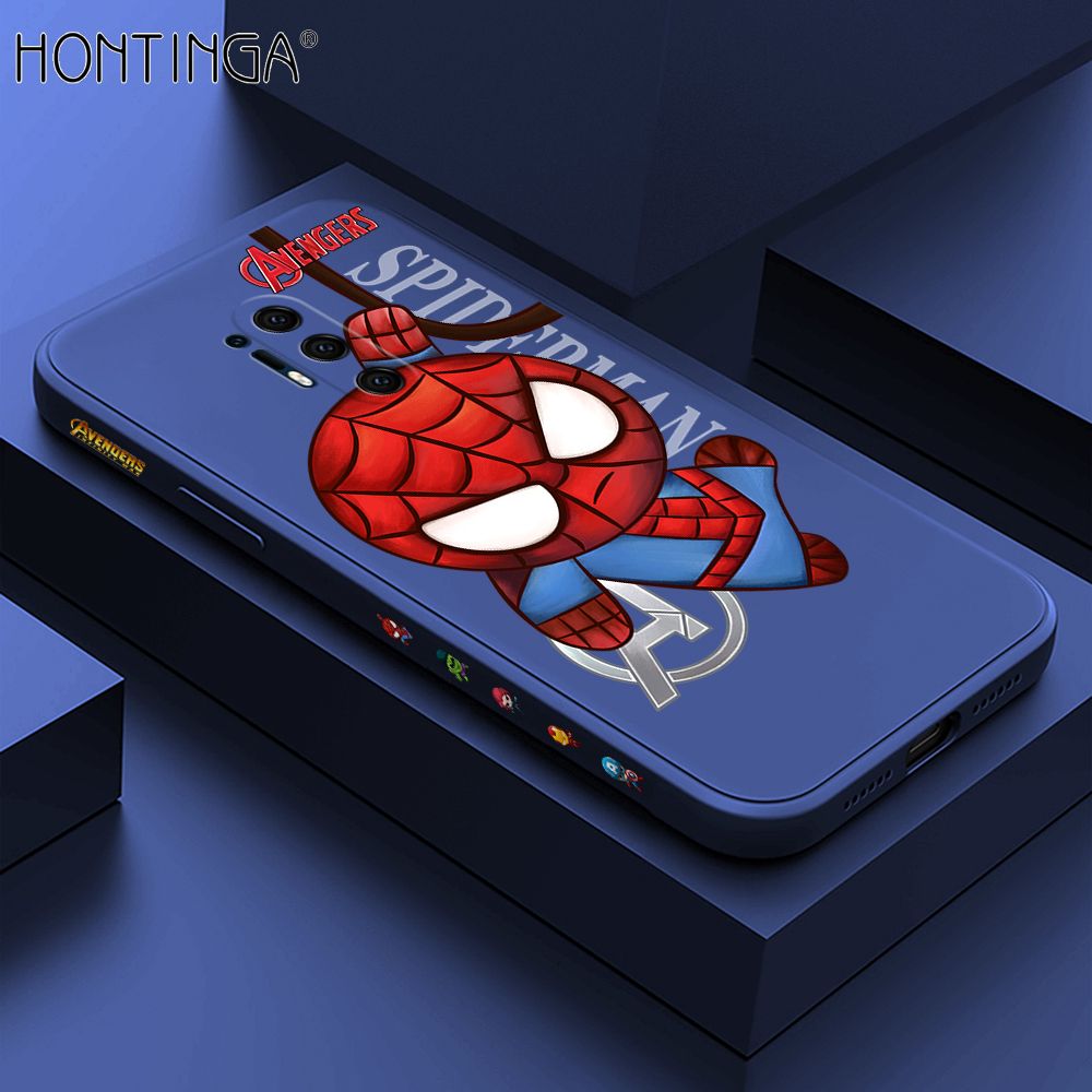 Hontinga for OnePlus 8 Pro Case Side Design Cartoon Little Spider Back Cover Soft Square Edge Pattern Liquid Silicone Trend Phone Cases