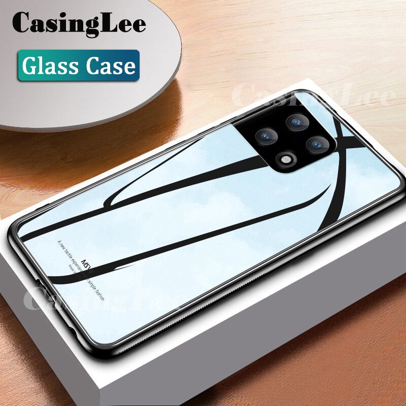 Casinglee For OnePlus 10 Pro case Glass silicon Full Protection Tempered Glass Back cover for OnePlus10 Pro Phone cases For girls and Boys