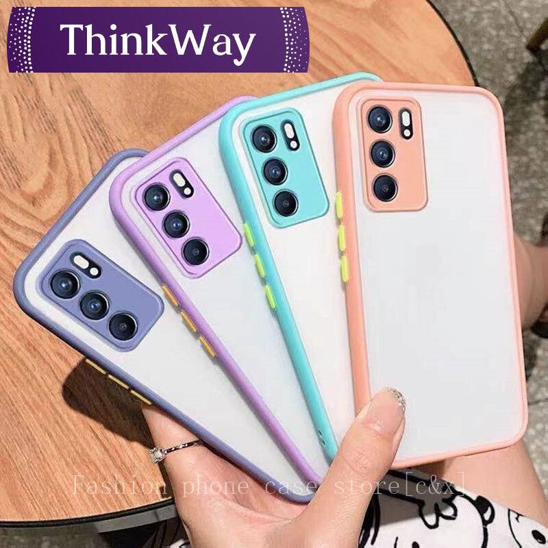 Matte Case OPPO Reno6 Pro OPPO Reno6 Z 5G OPPO Reno5 Pro 5G Full Lens Protection Casing Anti Fall Phone Case Hard Cover OPPO Reno 6 Reno 5 Pro 5G