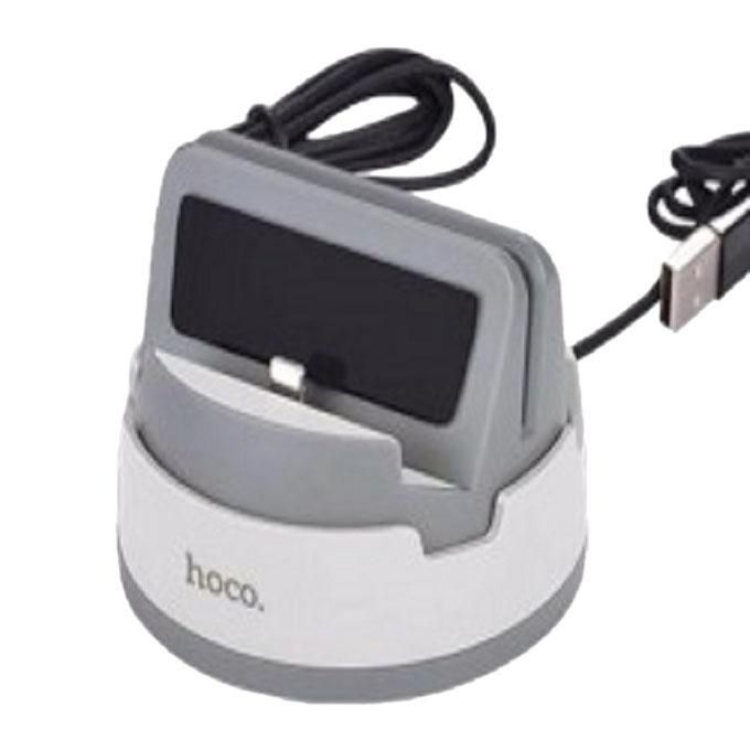 P3 2-Slot Lightning 8Pin Charging Dock with Phone Holder – White and Ash