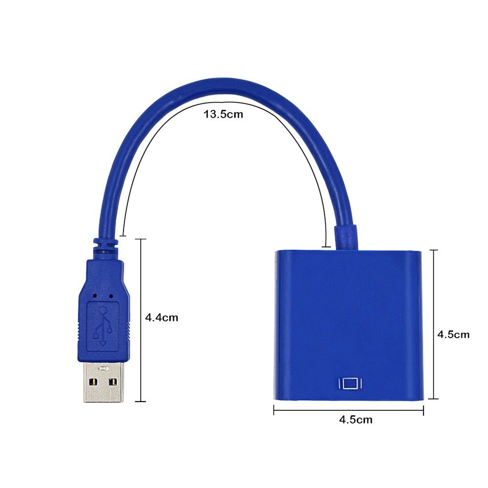 USB 3.0 to VGA Converter computer connected with display expansion screen 1080p HD conversion compatible with USB2.0 / 3.0