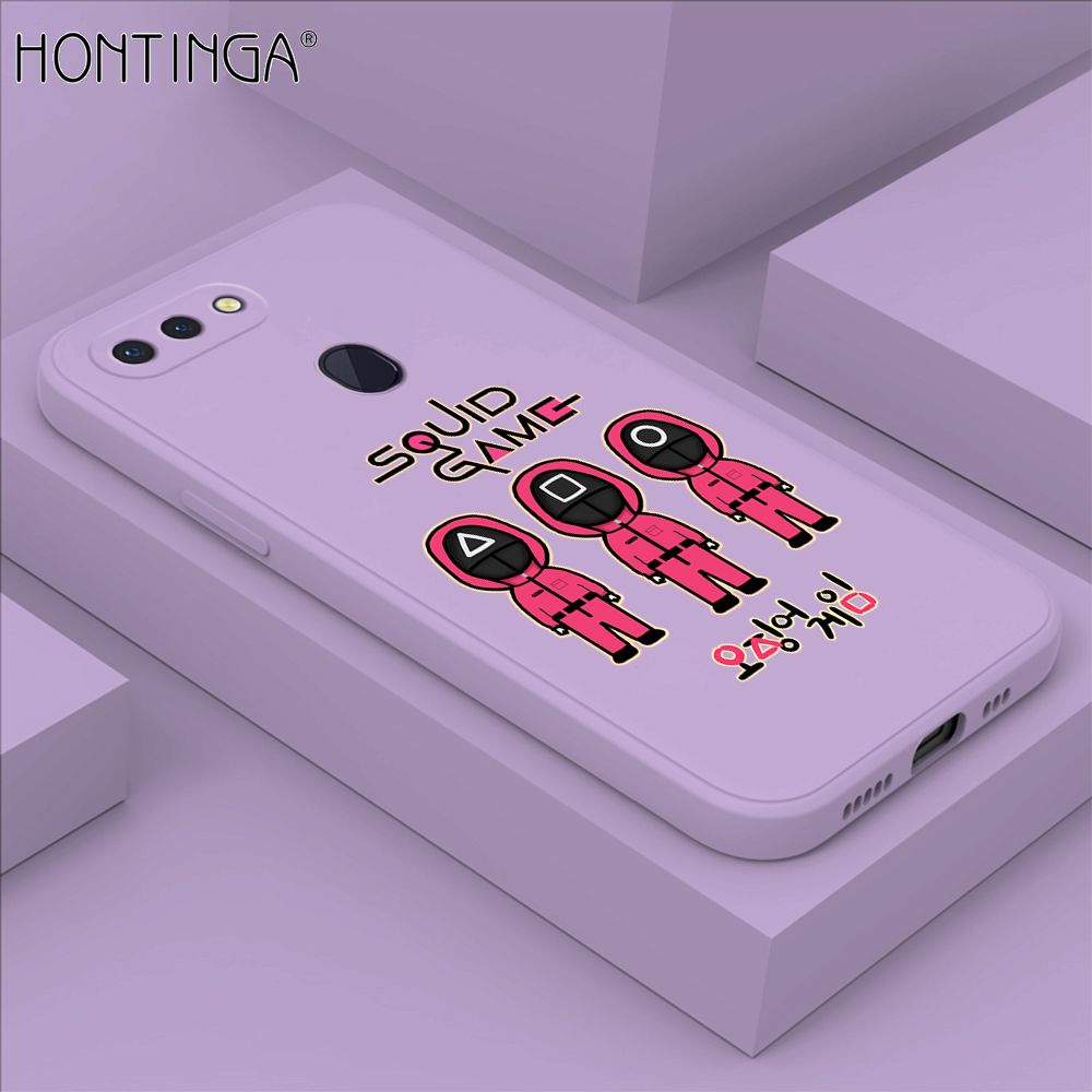 Hontinga for OPPO R15 Case Trend Cartoon Korean Squid Phone Cover Liquid Silicone Case Phone Protective Case