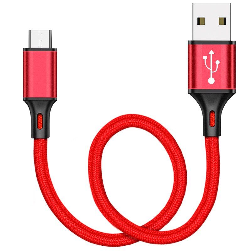 0.25M 8Pin Type C Micro Nylon USB Cable For iPhone 8 X 7 6 6S Plus iOS 10 9 8 Samsung Nokia USB Fast Charging Cables Cord