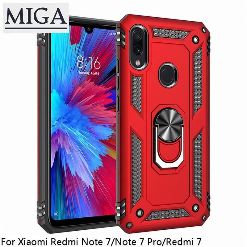 For Xiaomi Redmi Note 7/Note 7 Pro/Redmi 7 Note 8 8 Pro Note 9 Pro/Note 9S/Note 9 PRO MAX Note 9 Redmi 9 Note 10 10S 10 Pro Military Heavy Micro-matte Duty Hard Ring Case with Ring Kickstand Magnetic Anti Scratch Case