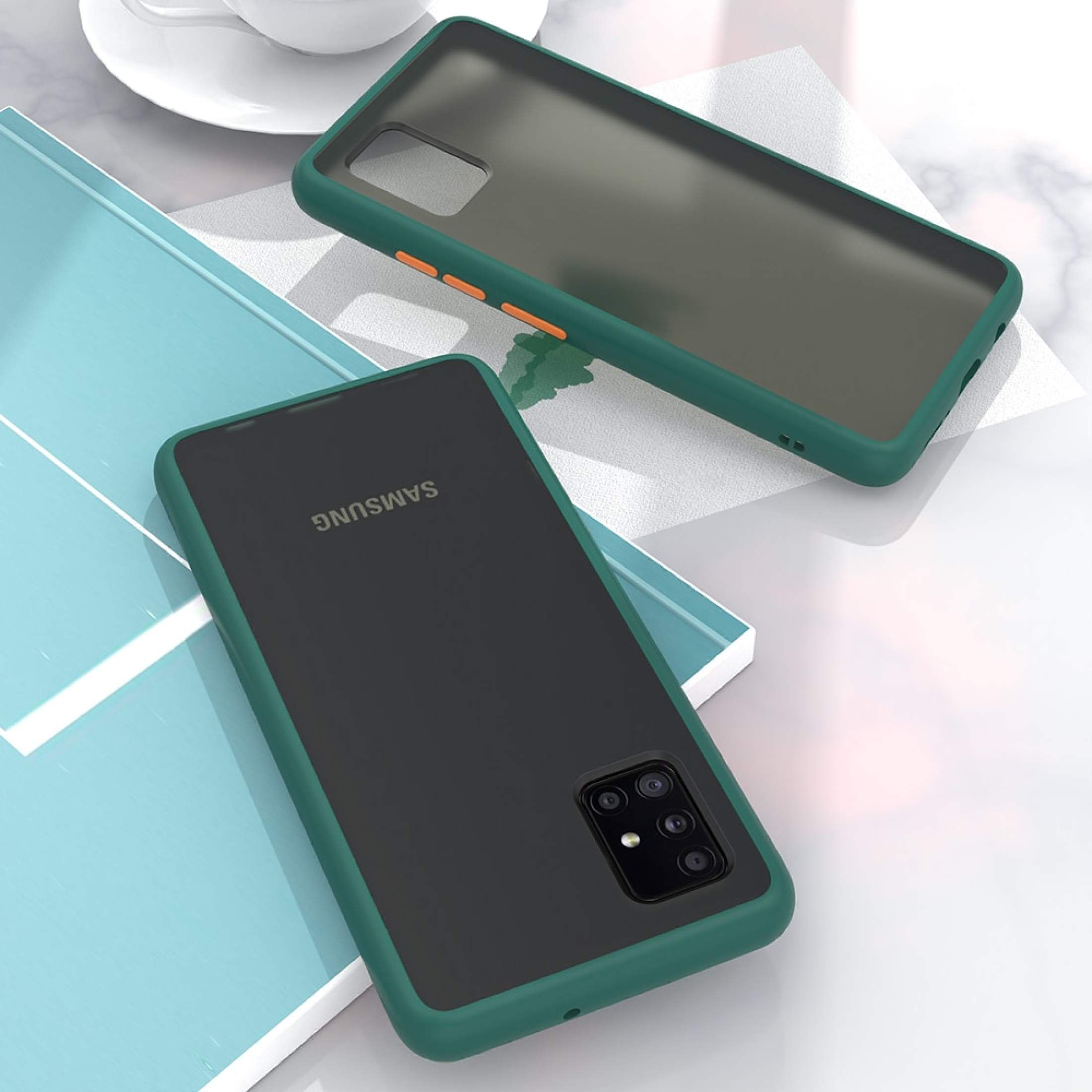 Samsung Galaxy M51 Soft Bumper Luxurious Translucent Smoky Matte Shockproof Back Cover Case