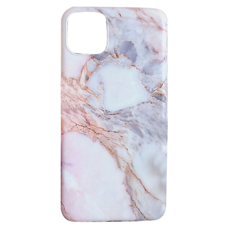 Phone Case Electroplated Marble Case for iPhone 11 Silicone Cover Anti-Drop Anti-Fouling Phone Protective Cover Purple