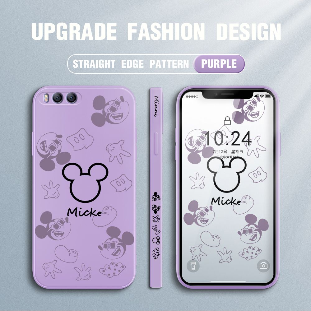 FHKL for Xiaomi MI 6 Back Cover Mickey Print Side design Soft Case Multicolor Liquid Silicone Phone Cases